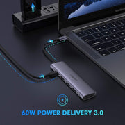 UGREEN TypeC 5 in 1 Adaptor - HDMI + USB 3.0*3 + TypeC PD Power Converter (50209) V28-ACBUGN50209