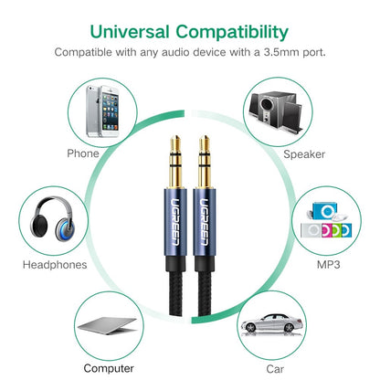 Ugreen 3.5mm male to 3.5mm male Audio cable white 2M 50368 V28-ACBUGN50368