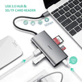 UGREEN Type C 8 in 1 Multifultion adaptor VGA/RJ45/USB3.0 x 3/SD/TF/TypeC PD Protocal (50539) V28-ACBUGN50539