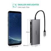 UGREEN Type C 8 in 1 Multifultion adaptor VGA/RJ45/USB3.0 x 3/SD/TF/TypeC PD Protocal (50539) V28-ACBUGN50539