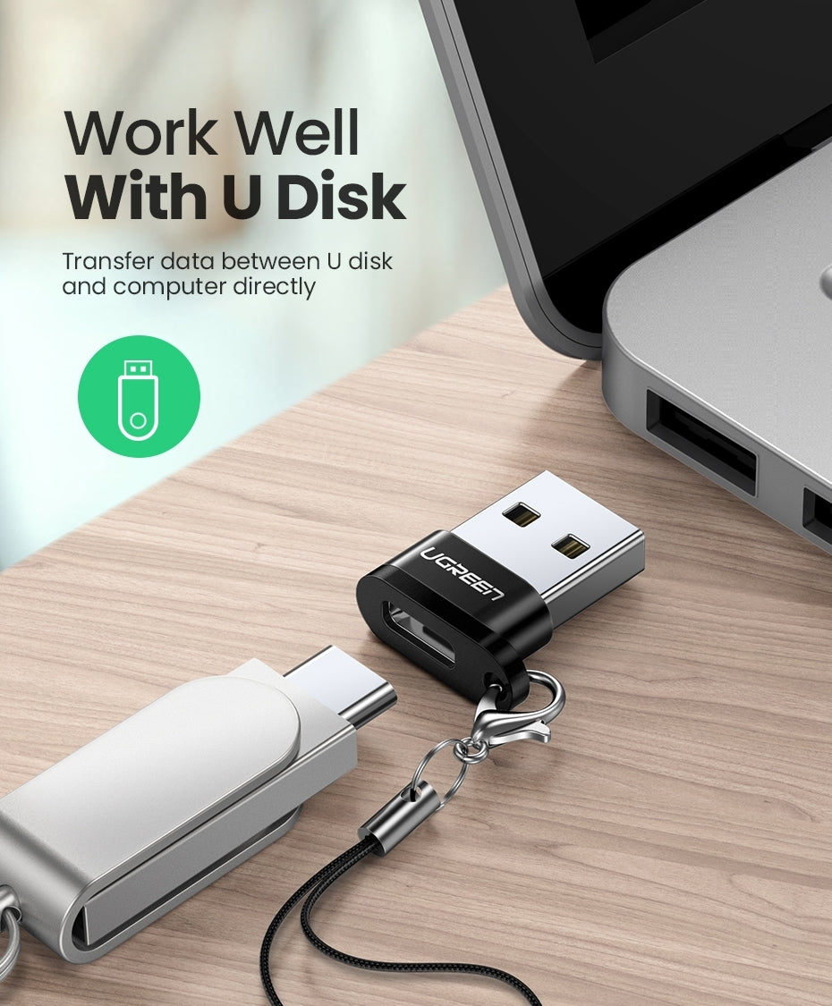UGREEN 50568 USB-C 3.1 Female to USB-A 2.0 Male Adapter V28-ACBUGN50568