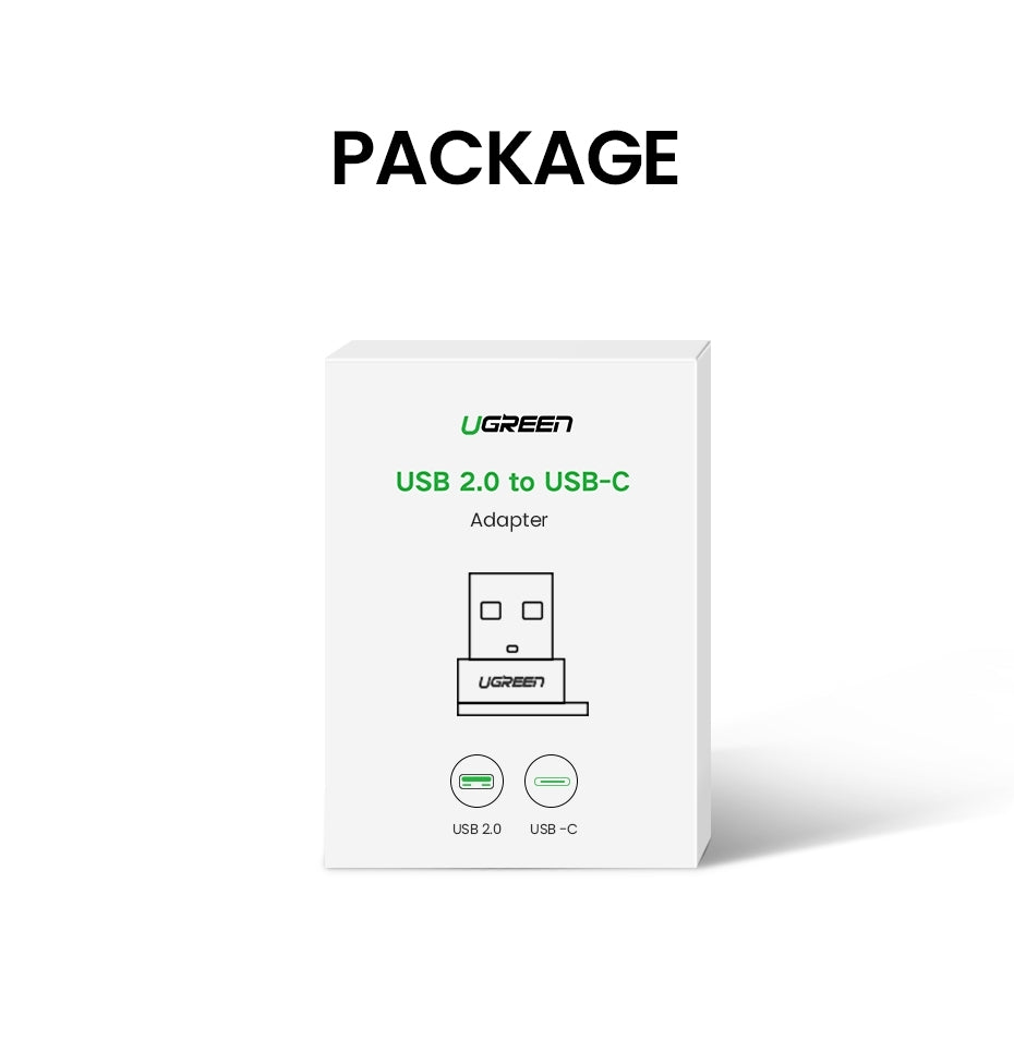 UGREEN 50568 USB-C 3.1 Female to USB-A 2.0 Male Adapter V28-ACBUGN50568
