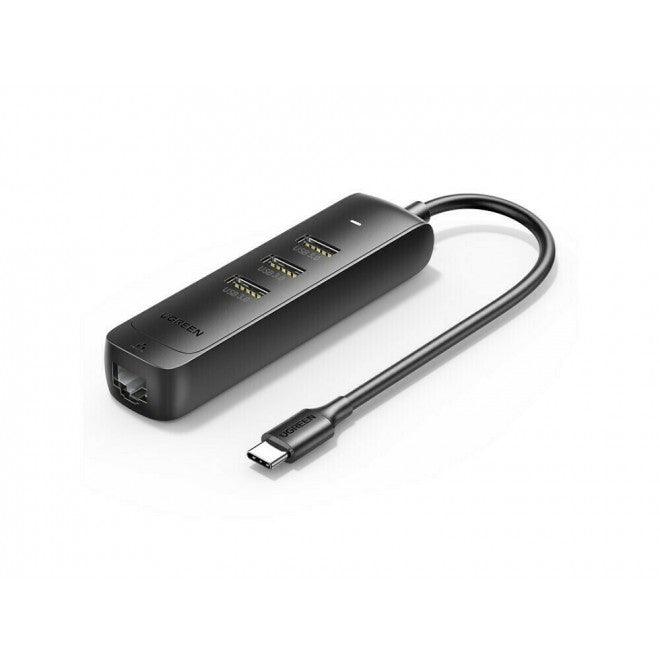 UGREEN 50627 USB-C to USB-A 3-Port Hub with RJ45 Gigabit Ethernet V28-ACBUGN50627