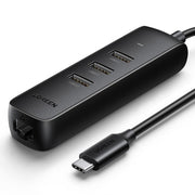 UGREEN 50627 USB-C to USB-A 3-Port Hub with RJ45 Gigabit Ethernet V28-ACBUGN50627