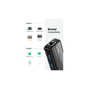 UGREEN 50627 USB-C to USB-A 3-Port Hub with RJ45 Gigabit Ethernet V28-ACBUGN50627