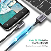 UGreen Angled USB C Type to USB 2.0A Cable 1.0m 50941 V28-ACBUGN50941