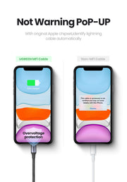 UGREEN 60163 USB-A to 8-pin iPhone Charging Cable 2M Silver V28-ACBUGN60163