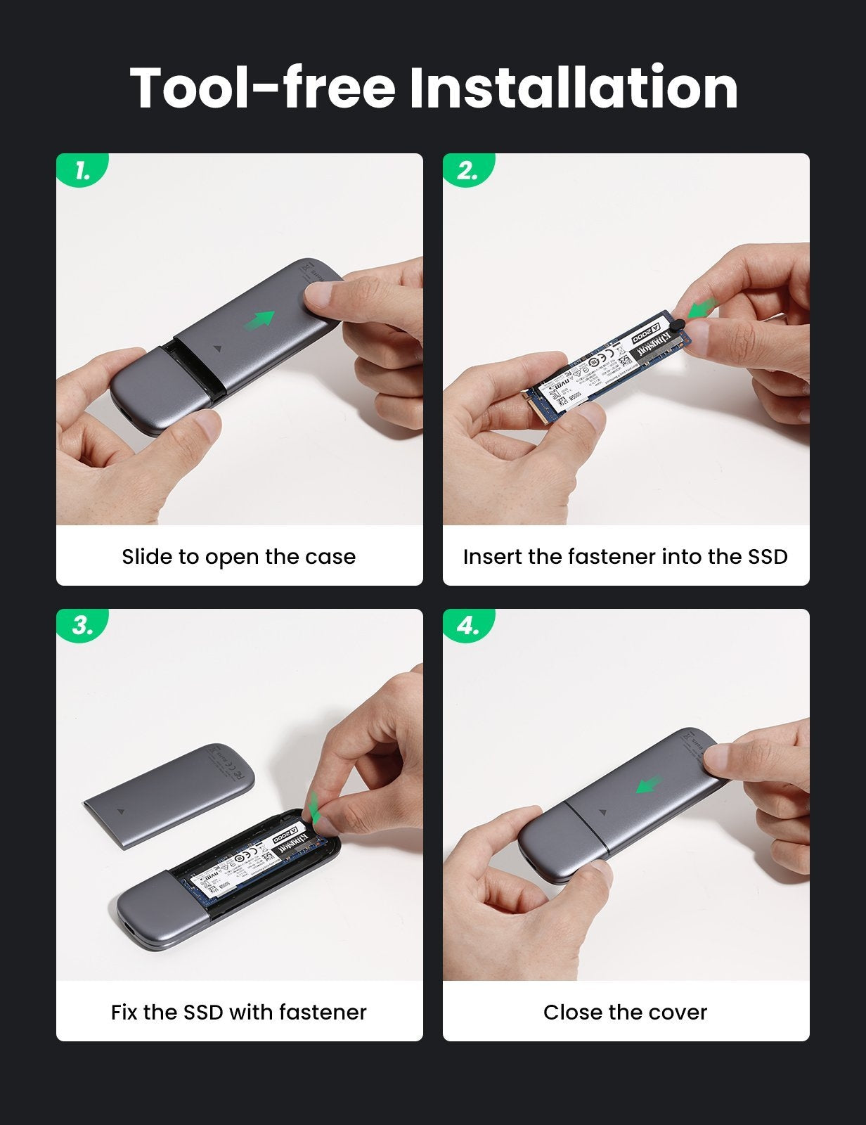 UGREEN 60354 Enclosure for M.2 PCI-E NVME SSD V28-ACBUGN60354