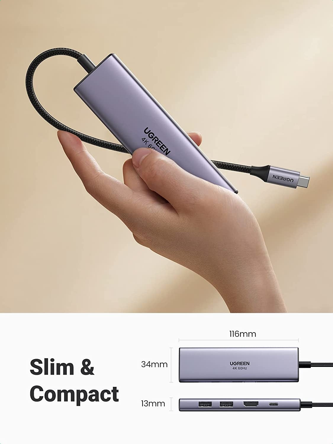 UGREEN 60383 Premium 6-in-1 USB-C Hub V28-ACBUGN60383