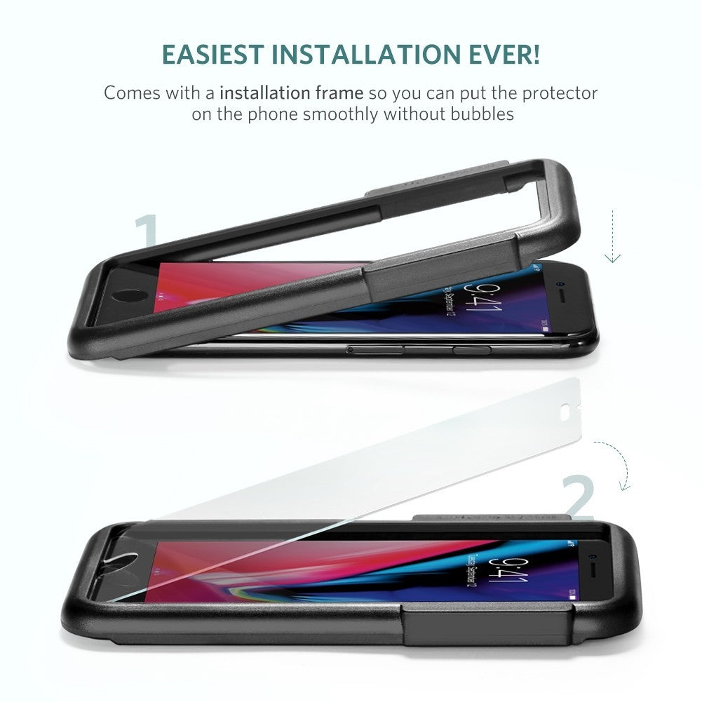 UGREEN 2.5D Round Edge HD Screen Protector, 2 Pack Tempered Glass For iPhone 7/8 Plus 5.5 inch 60395 V28-ACBUGN60395