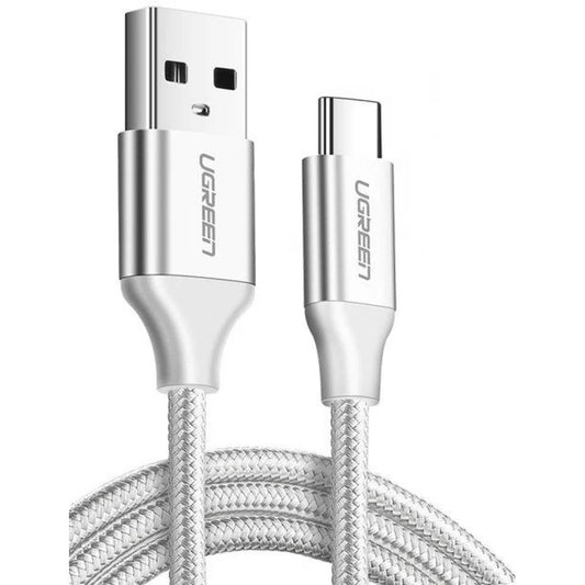 UGREEN 60409 USB-A to USB-C Charging Cable 3M (Silver White) V28-ACBUGN60409