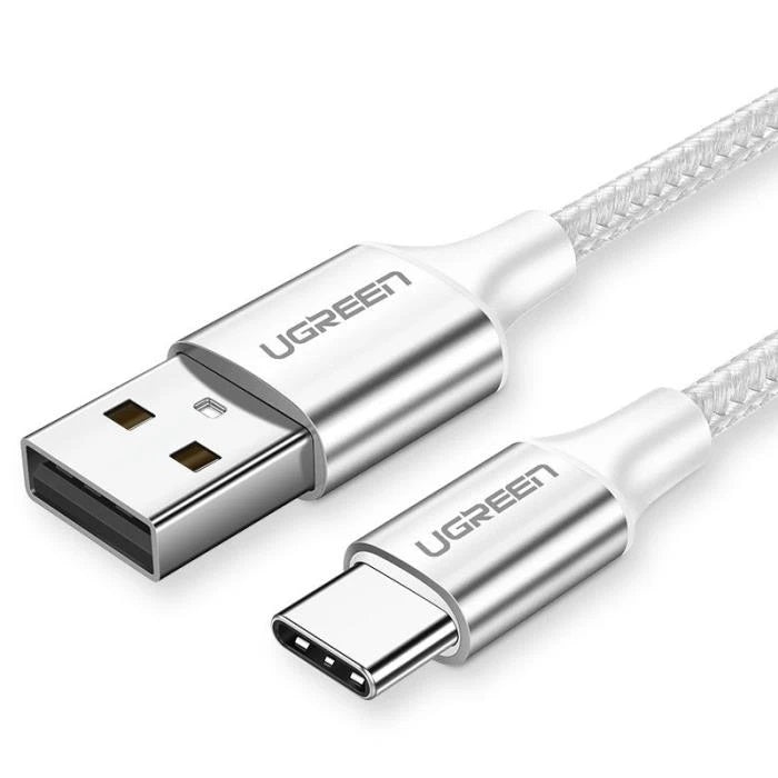 UGREEN 60409 USB-A to USB-C Charging Cable 3M (Silver White) V28-ACBUGN60409
