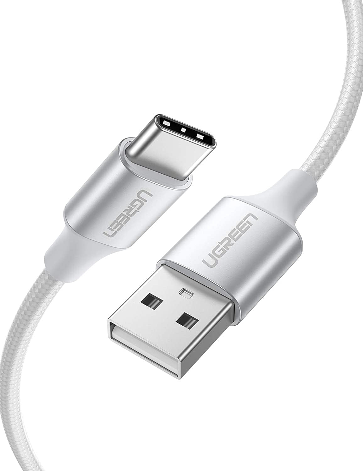 UGREEN 60409 USB-A to USB-C Charging Cable 3M (Silver White) V28-ACBUGN60409