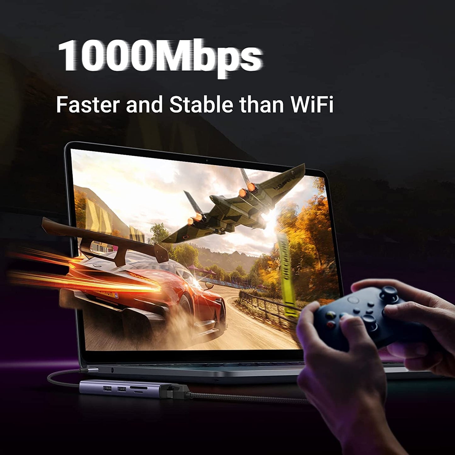 UGREEN 60515 USB-C to HDMI/Ethernet Adapter with Card Reader V28-ACBUGN60515