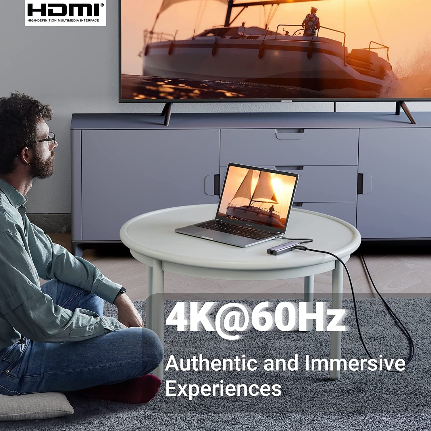 UGREEN 60515 USB-C to HDMI/Ethernet Adapter with Card Reader V28-ACBUGN60515