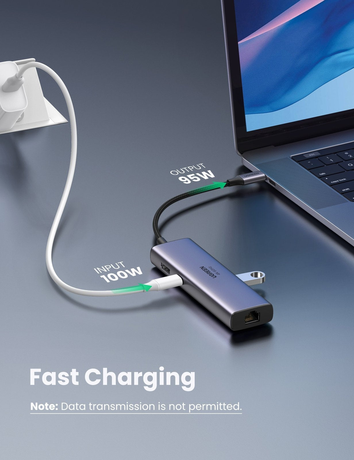 UGREEN 60515 USB-C to HDMI/Ethernet Adapter with Card Reader V28-ACBUGN60515