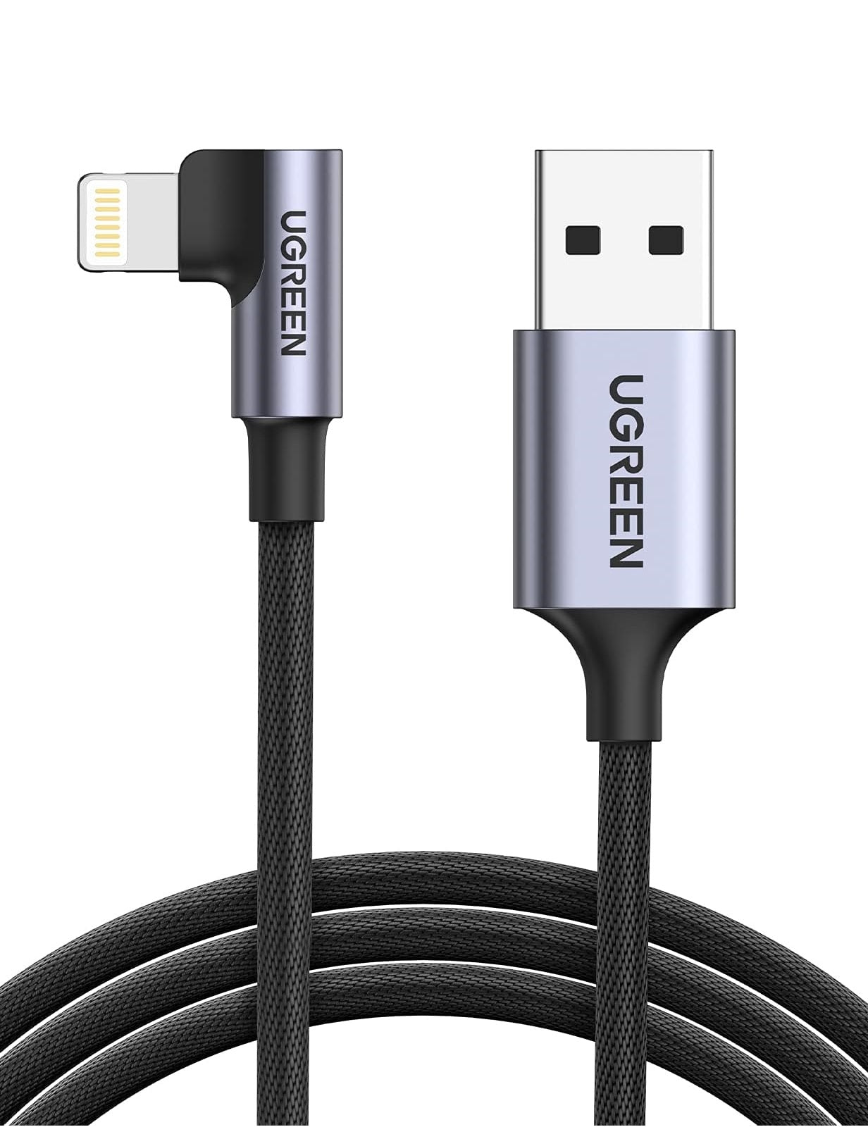 UGREEN 60521 USB-A to 8-pin 90 Degree Angel Cable 1M V28-ACBUGN60521