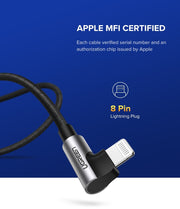 UGREEN 60521 USB-A to 8-pin 90 Degree Angel Cable 1M V28-ACBUGN60521