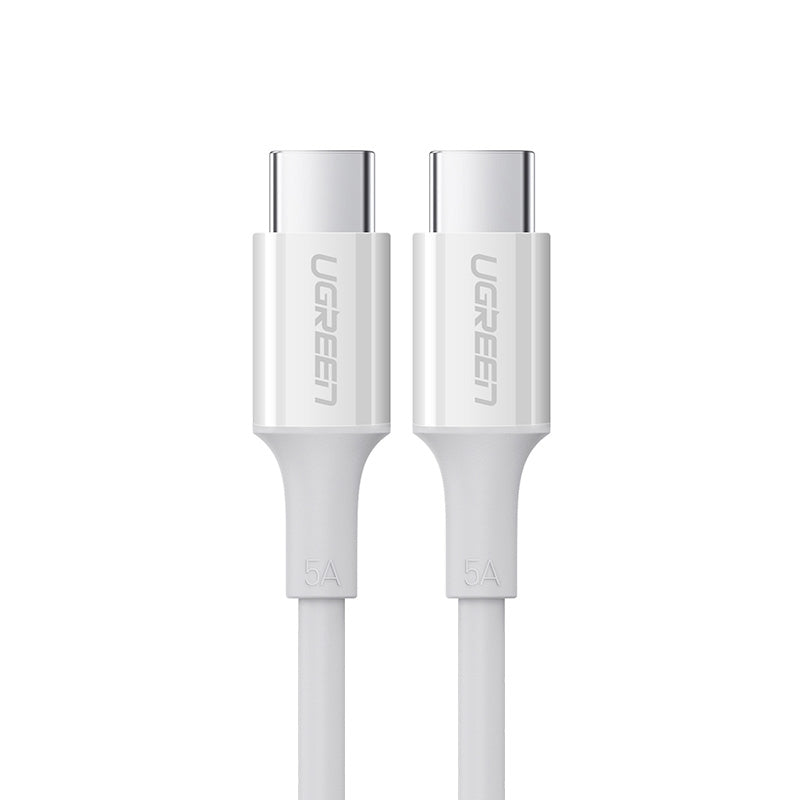 UGREEN 60552 USB-C 2.0 to TYPE-C Male to Male Data Cable 5A 2M White V28-ACBUGN60552