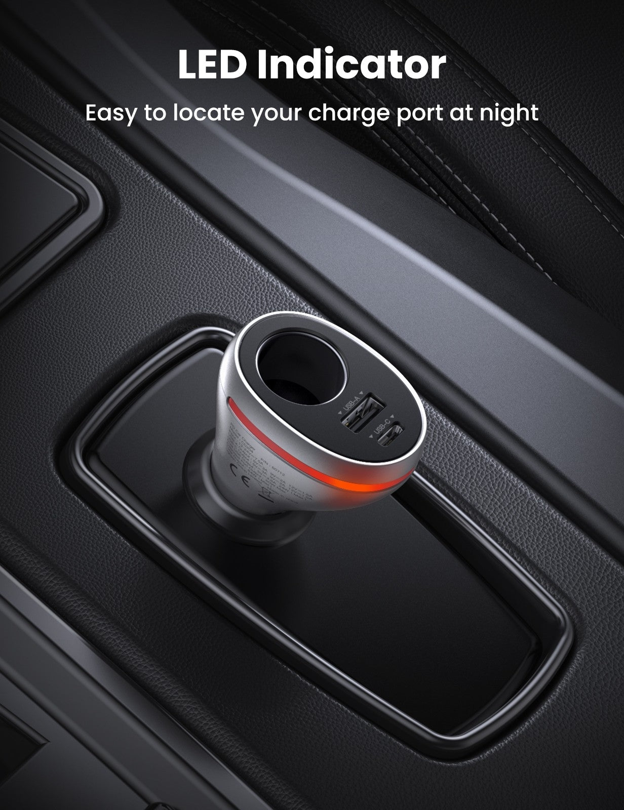 UGREEN 60712 84W Dual Port Car Charger (Space Grey) V28-ACBUGN60712