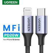 UGREEN 60759 USB-C to iPhone 8-pin Fast-Charging Cable 1M V28-ACBUGN60759