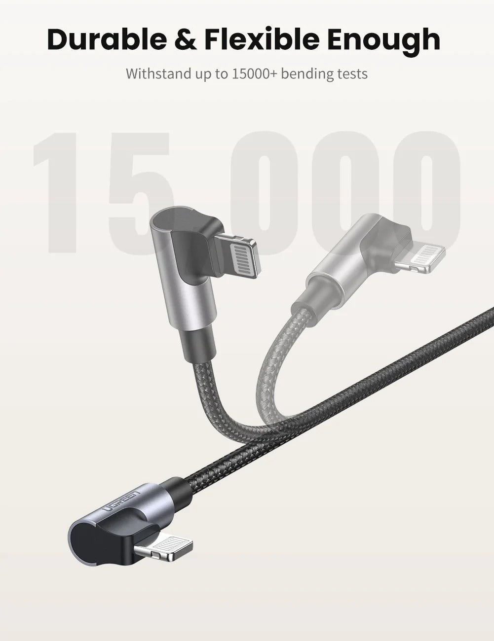 UGREEN 60763 90 Degree USB-C to iPhone 8-pin Cable 1M V28-ACBUGN60763
