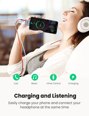 UGREEN 70312 2-in-1 USB C to C and 3.5mm Adapter V28-ACBUGN70312