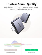UGREEN 70312 2-in-1 USB C to C and 3.5mm Adapter V28-ACBUGN70312