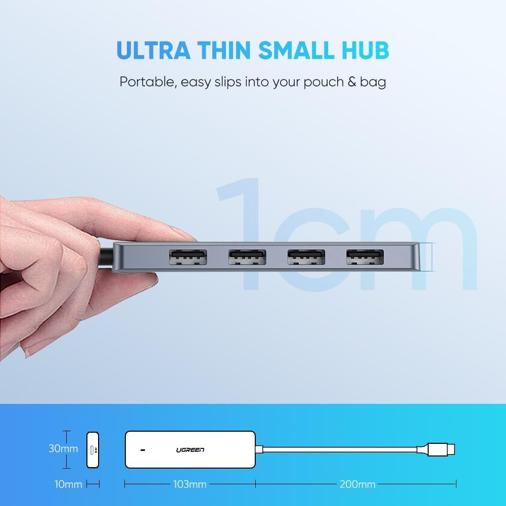 UGREEN 4-Port USB3.0 Hub with Micro USB Power Supply 70336 V28-ACBUGN70336