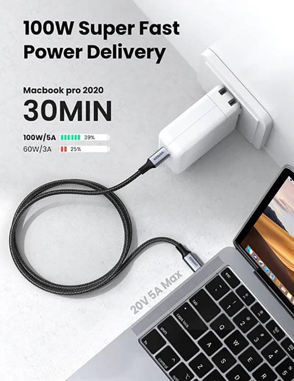 UGREEN 70429 USB-C to USB-C PD Fast Charging Cable 2M V28-ACBUGN70429