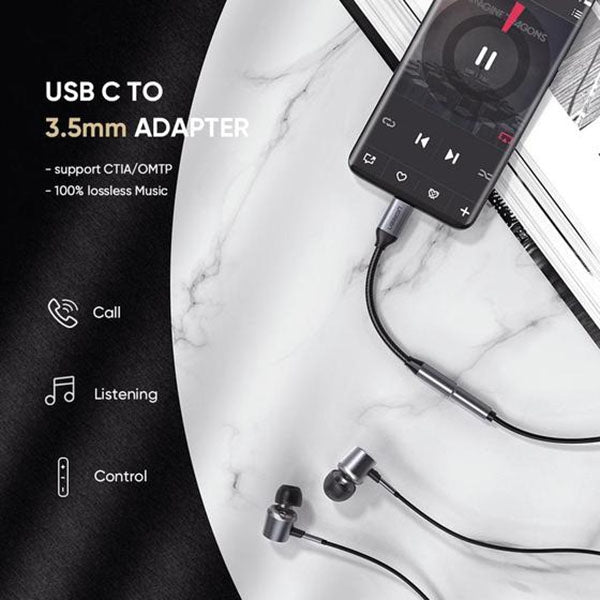 UGREEN 80154 USB-C to 3.5mm Headphone Adapter V28-ACBUGN80154