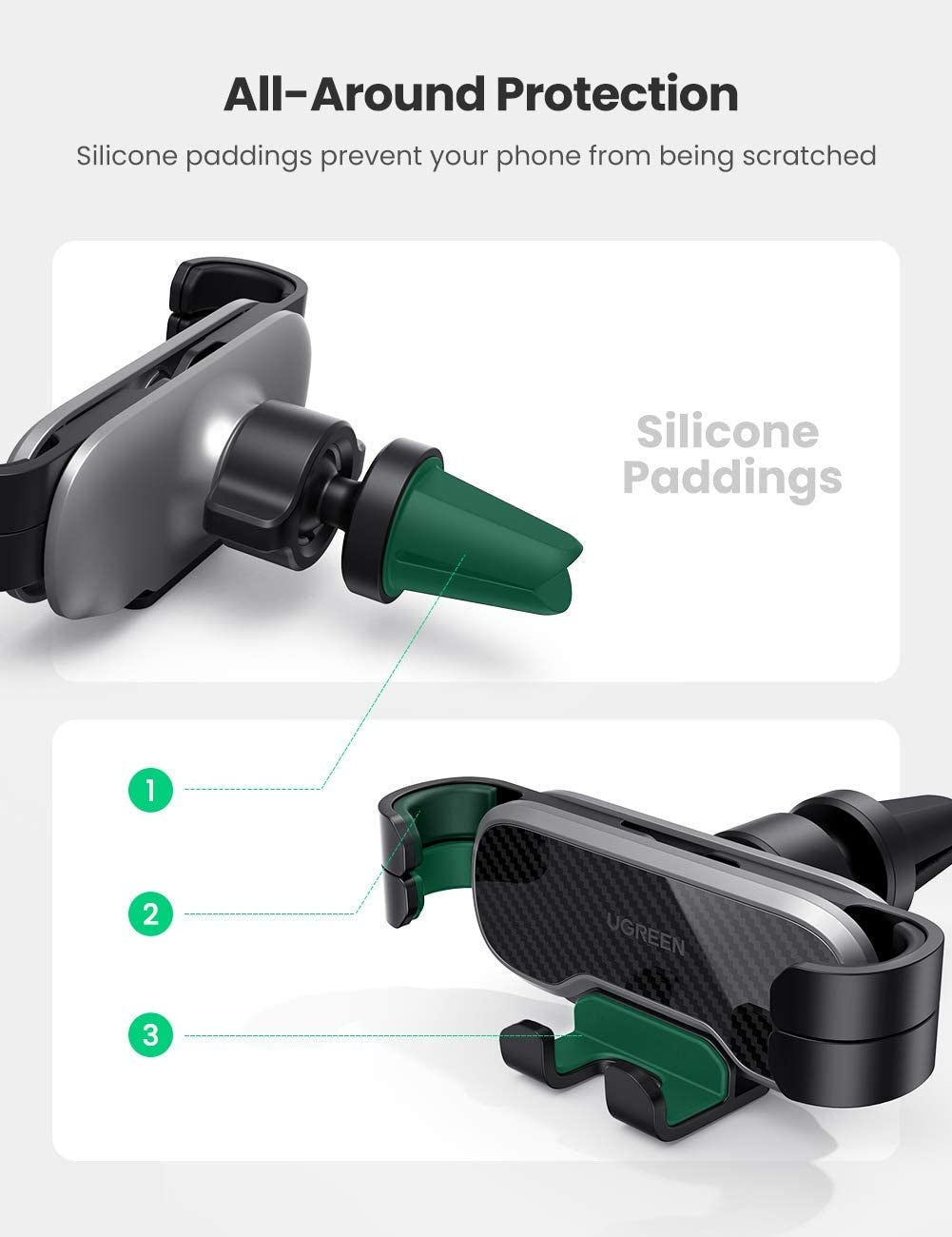 UGreen Gravity Phone Holder for Car (80539) V28-ACBUGN80539