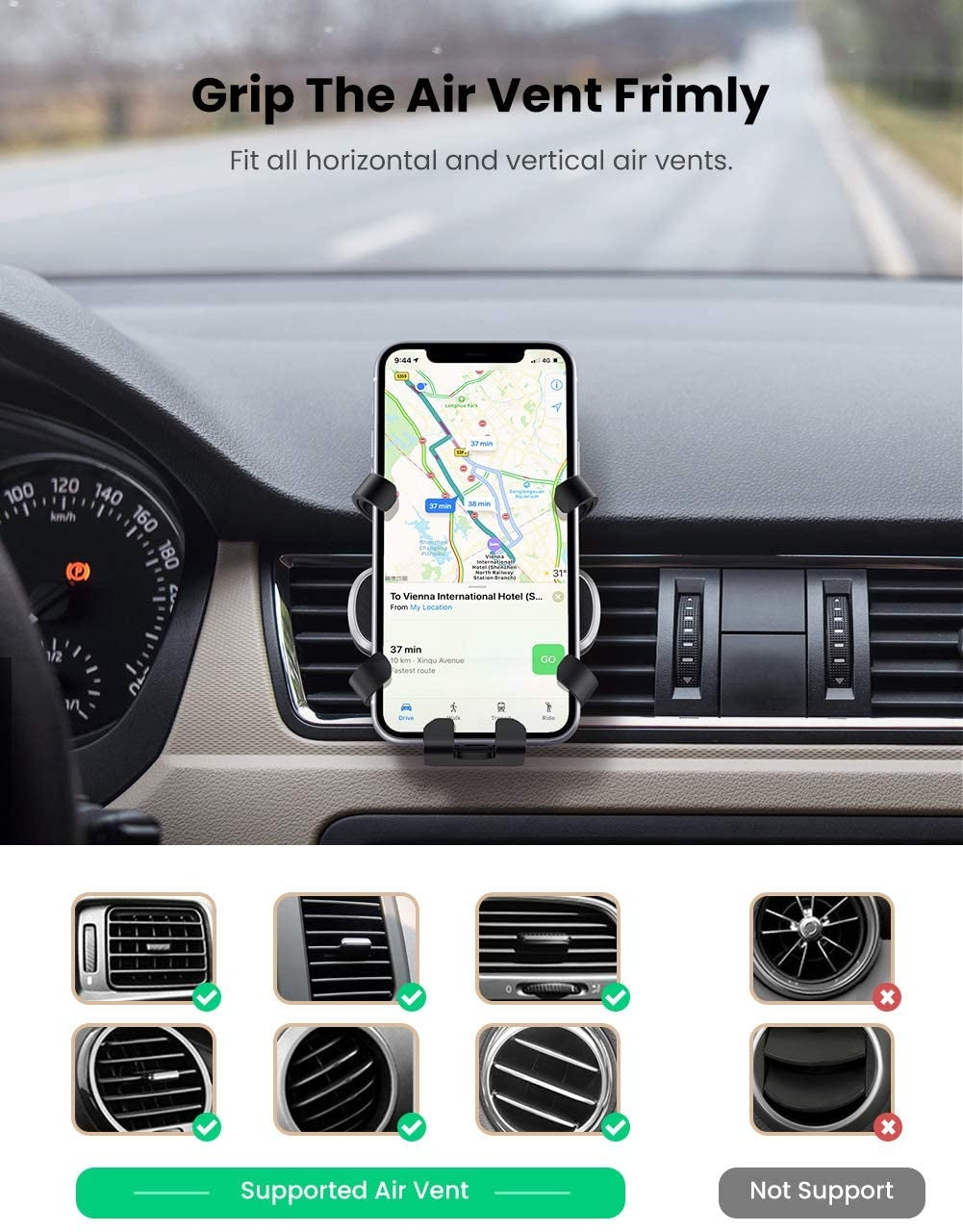 UGreen Gravity Phone Holder for Car (80539) V28-ACBUGN80539