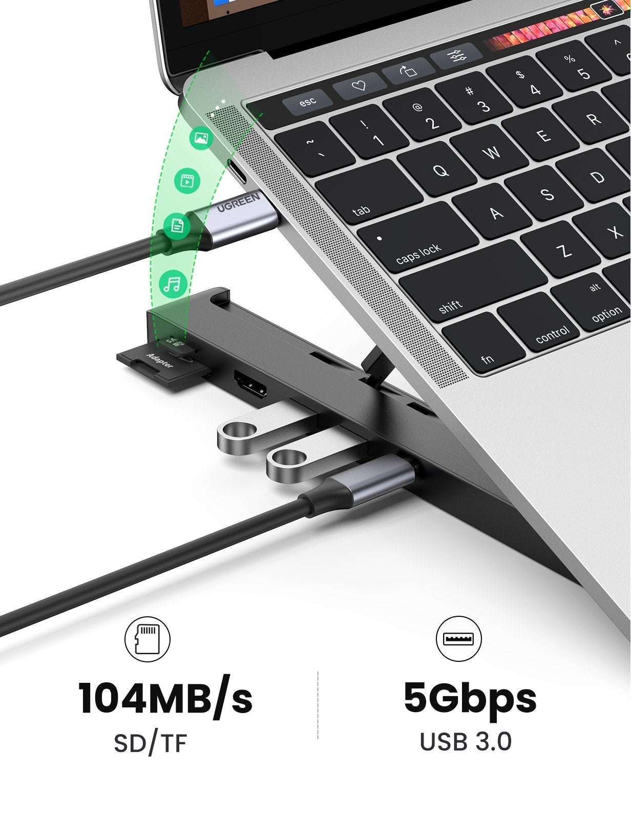 UGREEN X-Kit Laptop Stand Docking Station (80551) V28-ACBUGN80551