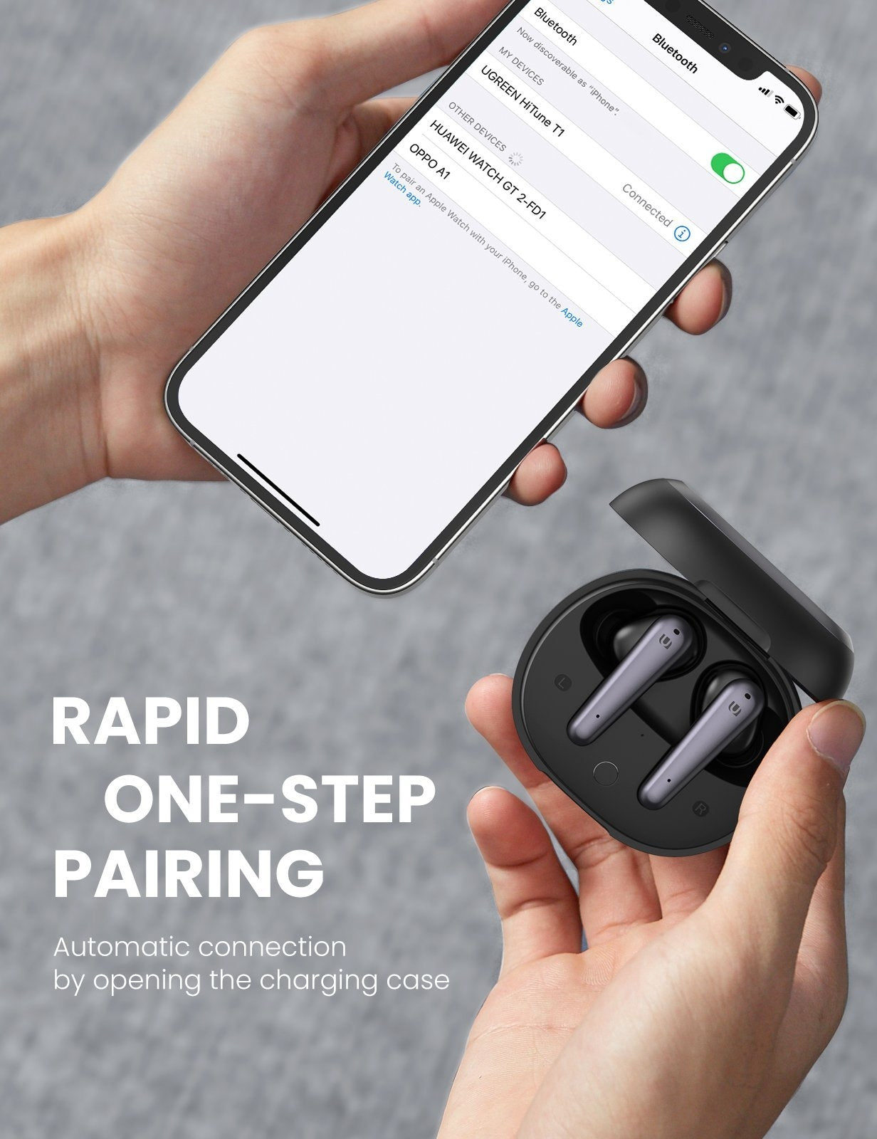 UGREEN 80651 T1 Wireless Earbuds Black V28-ACBUGN80651