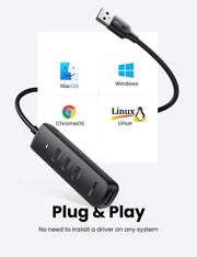UGREEN 80657 USB 3.0 4-Port Hub V28-ACBUGN80657