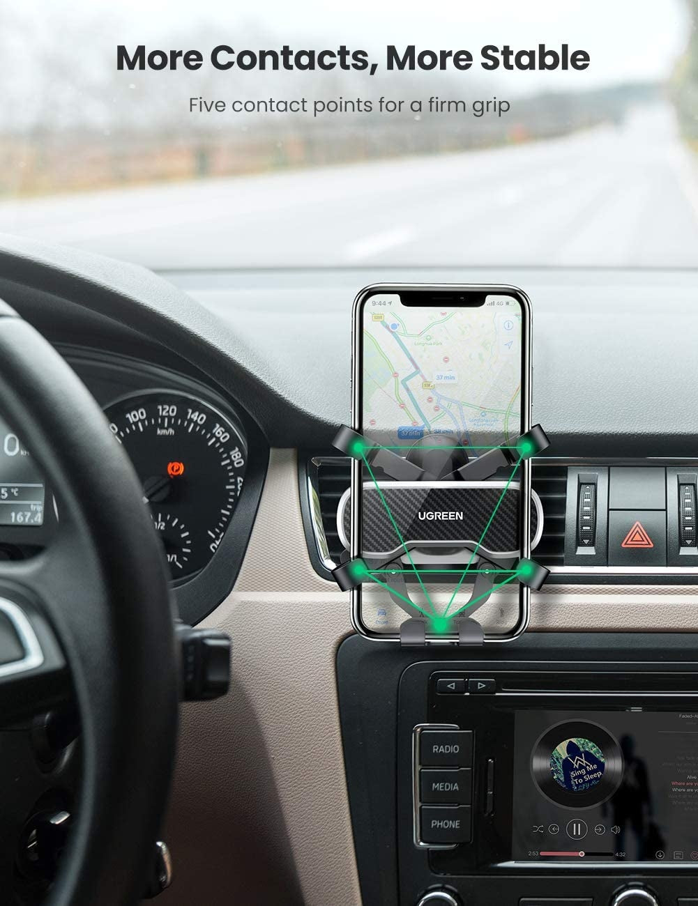 UGREEN 80871 Gravity Phone Holder for car with Hook V28-ACBUGN80871-1