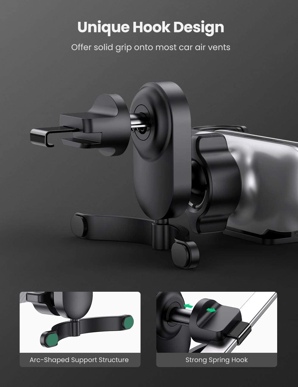 UGREEN 80871 Gravity Phone Holder for car with Hook V28-ACBUGN80871-1