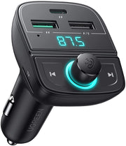UGREEN 80910 Car Bluetooth 5.0 FM Transmitter V28-ACBUGN80910