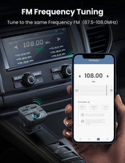 UGREEN 80910 Car Bluetooth 5.0 FM Transmitter V28-ACBUGN80910