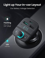 UGREEN 80910 Car Bluetooth 5.0 FM Transmitter V28-ACBUGN80910