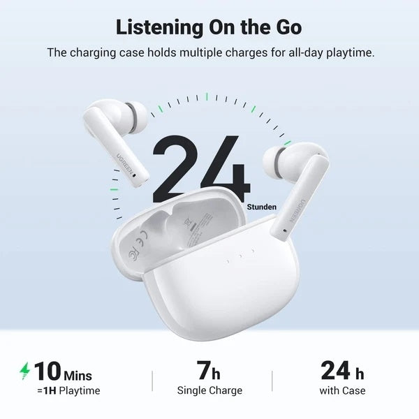 UGREEN 90206 HiTune T3 Active Noise-Cancelling Wireless Earbuds (White) V28-ACBUGN90206