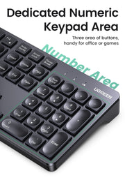 UGREEN 90250 104-Key layout 2.4G Wireless Keyboard V28-ACBUGN90250