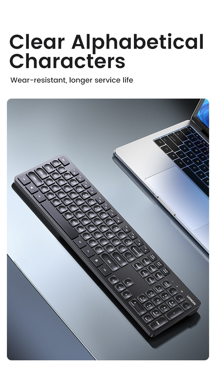 UGREEN 90250 104-Key layout 2.4G Wireless Keyboard V28-ACBUGN90250