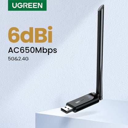UGREEN 90339 AC650 High-Gain Dual Band Wireless USB Adapter V28-ACBUGN90339