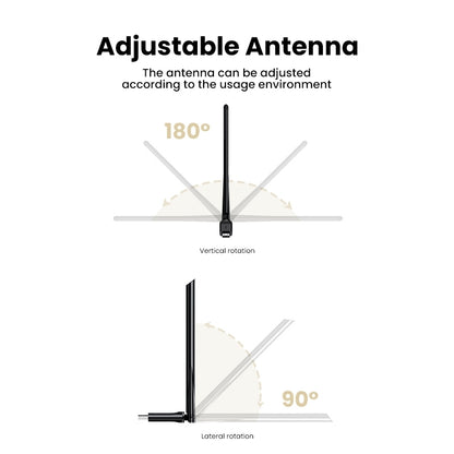 UGREEN 90339 AC650 High-Gain Dual Band Wireless USB Adapter V28-ACBUGN90339