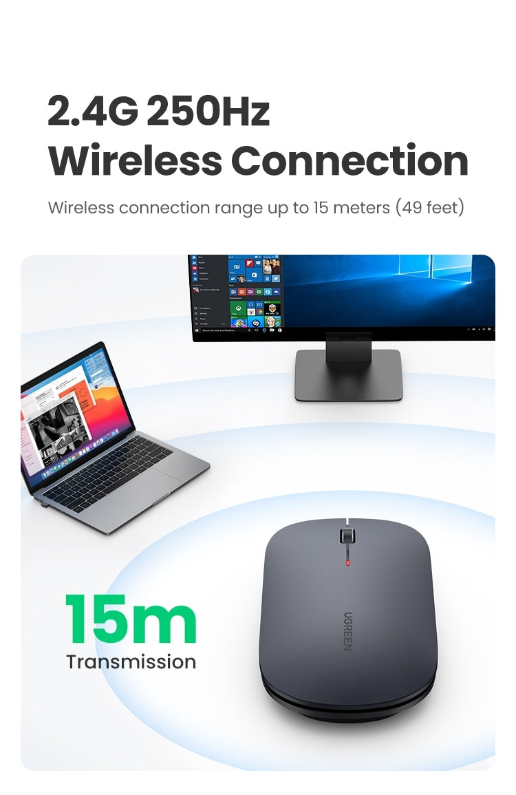 UGREEN 90373 Slim 2.4G Wireless Mouse V28-ACBUGN90373