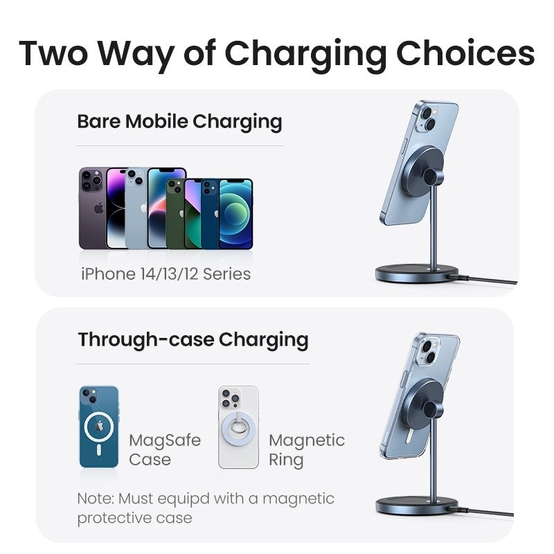 UGREEN 90668 2-in-1 Magnetic Wireless Charging Station V28-ACBUGN90668