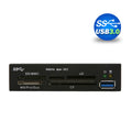 3.5" USB 3.0 All in One Internal Card Reader Full Long Metal with Front USB Black V28-ACREZC1100U3IN