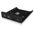 ICY BOX IB-HUB1417-i3 Frontpanel with USB 3.0 Type-C and Type-A hub with card reader V28-ACRICYHUB1417I3